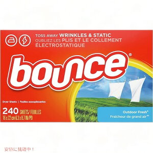 Bounce oEX @p _܃V[g hC[V[g [AEghAtbV̍] 240 Outdoor Fresh Scented Fabric Softener Dryer Sheets