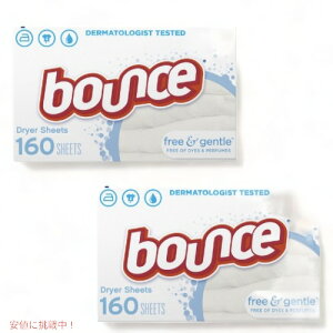 y2zBounce Dryer Sheets Free & Gentle Scent 160Ct oEX @p _܃V[g hC[V[g EF [t[WFg] 160