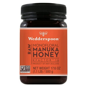 Wedderspoon Organic, Inc., 100% Raw Manuka Honey, KFactor 16, 17.6 oz (500 g) / EF_[Xv[EI[KjbN, 100%}kJI@Kt@N^[16