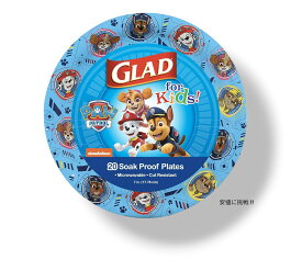 【最大2,000円クーポン4月27日9:59まで】使い捨て パウパトロール 紙皿 子供用 Glad [BB15230] アメリカ パーティー クリスマス キッズ