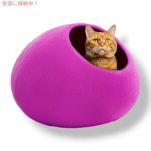 Woolygon �E�[���S�� �v���~�A�� �E�[�� �L���b�g �P�C�u �x�b�h Premium Wool Cat Cave Bed - �����L�Ǝq�L�p [Red Violet]