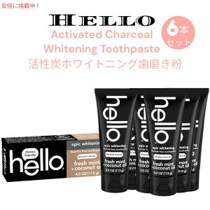 [6{Zbg] Hello n[ `R[ zCgjO ݂ 113gytbfȂzActivated Charcoal Toothpaste 4oz