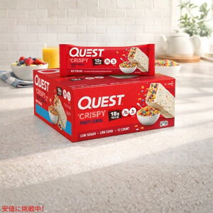 �y�ő�2000�~�N�[�|�� 7/26(��)01:59�܂Łz�N�G�X�g Quest �j���[�g���V���� �N���X�s�[�t���[�e�B�[�ȃV���A������ �v���e�C���o�[ 60g x 12���� Nutrition Crispy Fruity Cereal Flavor Protein Bar