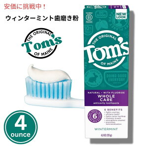 Tom's of Maine z[PA EB^[~g gD[Xy[Xg 113g Whole Care Wintermint Toothpaste 4oz