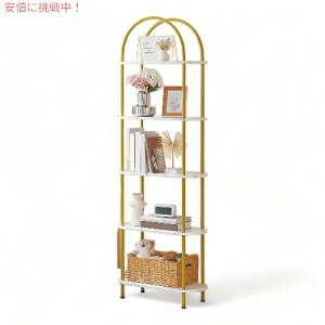 yő2,000~N[|112701:59܂ŁzubNVFt {I 5i Xg[WI[KiCU[ I[v[I CeA HOOBRO z[u 5 Tier Open Bookshelf, Modern Arched Bookcase