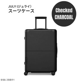 【最大2,000円クーポン7月11日01:59まで】ジュライ スーツケース チェックド チャコール 8.3ポンド / 80リットル July Luggage Classic Checked Charcoal 8.3lbs/80L