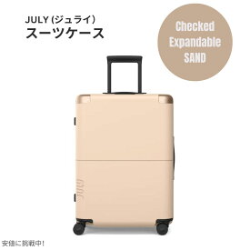 【最大2,000円クーポン7月11日01:59まで】ジュライ スーツケース チェックド エクスパンダブル サンド 9.9ポンド / 90リットル July Luggage Checked Expandable Sand 9.9lbs/90L