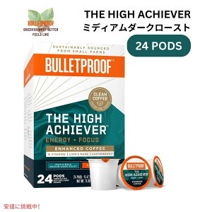 �u���b�g�v���[�t �n�C �A�`�[�o�[ �~�f�B�A���_�[�N���[�X�g �V���O���T�[�u�|�b�h 24���� Bulletproof High Achiever Single-Serve Pods 24 count