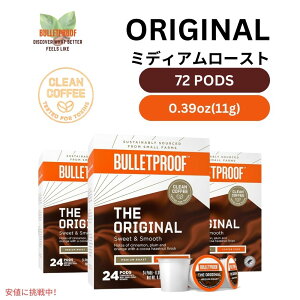 �u���b�g�v���[�t �I���W�i�� �~�f�B�A�����[�X�g �V���O���T�[�u �|�b�h 72�J�E���g Bulletproof Original Medium Roast Single-Serve Pods 72 Count