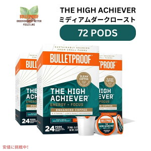 �u���b�g�v���[�t �n�C �A�`�[�o�[ �~�f�B�A���_�[�N���[�X�g �V���O���T�[�u�|�b�h 72���� Bulletproof High Achiever Single-Serve Pods 72 count