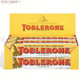 【10本】トブラローネ Toblerone スイスミルクチョコレート Swiss Milk Chocolate ハニー＆アーモンドヌガー Honey & Almond Nougat