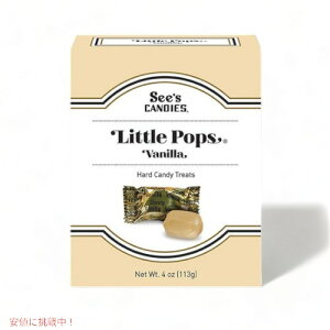 �y�ő�2000�~OFF 4/10��1:59�܂Łz�V�[�Y �L�����f�B ���g���|�b�v�X �o�j�� 113g See's Little Pops Vanilla 4oz
