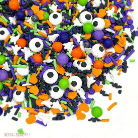 【最大2,000円クーポン5月27日1:59まで】Manvscakes ハロウィン スプリンクル おばけ かぼちゃ (紫、緑、オレンジ、黒) 226g / Manvscakes Halloween Ghost and Pumpkin Sprinkles 8oz