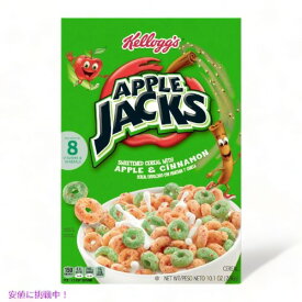 【最大2,000円クーポン5月27日1:59まで】Kellogg's ケロッグ アップル ジャックス オリジナル シリアル Apple Jacks Original Breakfast Cereal 10.1 oz