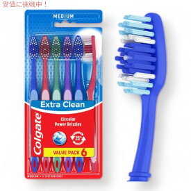 【最大2,000円クーポン5月27日1:59まで】コルゲート エクストラクリーン フルヘッド ミディアム 歯ブラシ 6本セット Colgate Extra Clean Full Head Medium Toothbrush