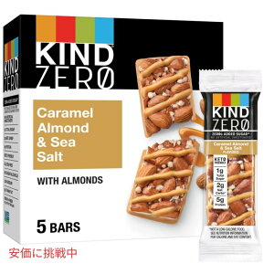 KIND Zero LA[hV[\go[ 6.2ozi5{j| [EOet[E^pN KIND Zero Caramel Almond & Sea Salt Bars - 6.2oz/5ct