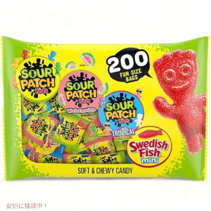 T[pb`LbY  XEFfBbVtBbV LfB oGeBpbN 200 / SOUR PATCH KIDS & SWEDISH FISH Candy Variety Pack 200pk