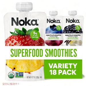 mJ X[p[t[h X[W[ pE` oGeBpbN 120g 18Zbg / Noka Superfood Fruit Smoothie Pouches Variety Pack 4.22oz 18ct