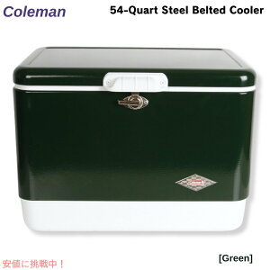 Coleman �R�[���}�� 54QT �X�`�[���x���g �N�[���[�{�b�N�X �O���[�� ��e�� ��51L �N�[���[ �n�[�h Steel-Belted Cooler