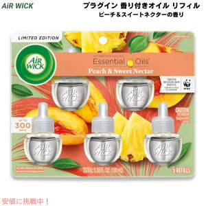 �y�ő�2000�~�N�[�|�� 5/16(�y)01:59 �܂ŁzAir Wick �G�A�E�B�b�N �v���O�C�� ����t���I�C�� ���t�B�� �s�[�`���X�C�[�g�l�N�^�[�̍��� �F���� 5���� Plug in Scented Oil Refill Fresh