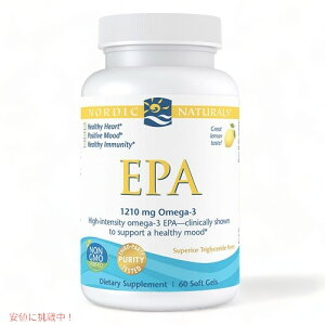 �y�ő�2000�~OFF 4/10��1:59�܂ŁzEPA �I���K3 1210mg 60�� 30���� �m���f�B�b�N�i�`�������Y �\�t�g�W�F�� �������� Nordic Naturals EPA Omega-3 1210 mg Lemon 60 Soft Gels