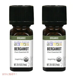 y2ZbgzI[JVA I[KjbN GbZVIC xKbg 7.4mli0.25flozj / Aura Cacia Organic Bergamot Essential Oil