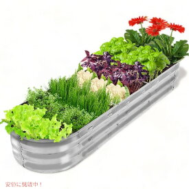 GADI ガーデンベッドキット 野菜 花 亜鉛メッキ 金属 プランター ボックス DIY と クリーニングが簡単 (シルバー)
