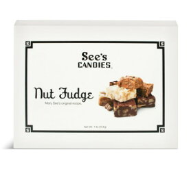 【 See's Candies 】シーズキャンディ Chocolate Walnut Fudge チョコレートウォールナッツファッジ チョコレート詰め合わせ 1lb / 454g