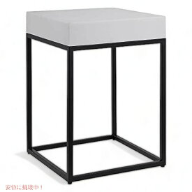 Uttermost Gambia 14 　W Aged Black Accent Table w / Marble Top