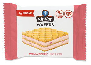 【最大1,000円クーポン10月27日09:59まで】Rip Van Waffles Strawberry 16packs リップバン ウエハース ストロベリー 16個入り ローシュガー 各22g (0.78oz)