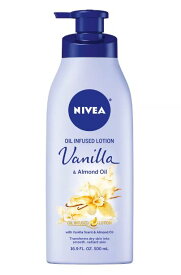 NIVEA ニベア Oil Infused Body Lotion ボディローション Vanilla and Almond Oil アーモンドオイル配合 [バニラの香り] 16.9oz/500ml