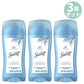 シークレット インビジブルソリッド 無香料 73g / Secret Invisible Solid Unscented 2.6oz [3個セット]