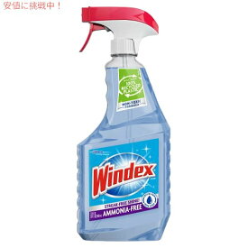 Windex アンモニアフリー ウィンドウクリーナースプレーボトル クリスタルレインの香り、23 オンス