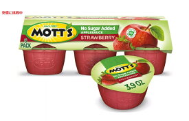 【最大2,000円クーポン6月11日1:59まで】Mott's モッツ アップルソース 無糖 ストロベリー Unsweetened Strawberry Applesauce 3.9oz 6個入りカップ