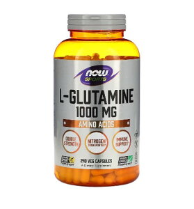 �y�ő�2000�~OFF 4/10��1:59�܂ŁzNOW L-Glutamine 1000 mg 240 Veg Capsules #0091 / �i�E�t�[�Y�@L-�O���^�~�� 1000mg 240�J�v�Z��