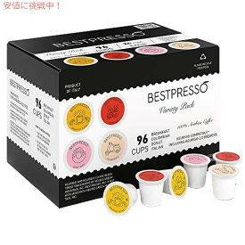Bestpresso Kカップ コーヒー バラエティパック 96個 シングルサーブ Single Serve K-Cup Pods, 96 Count