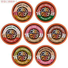 Crazy Cups クリスマスコーヒーポッド バラエティパック コーヒーポッド キューリグKカップマシン用 30個