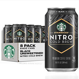 【最大2,000円クーポン4月27日9:59まで】Starbucks ニトロコールドブリュー, ブラック 無糖, 9.6 fl oz Can (8 Pack)