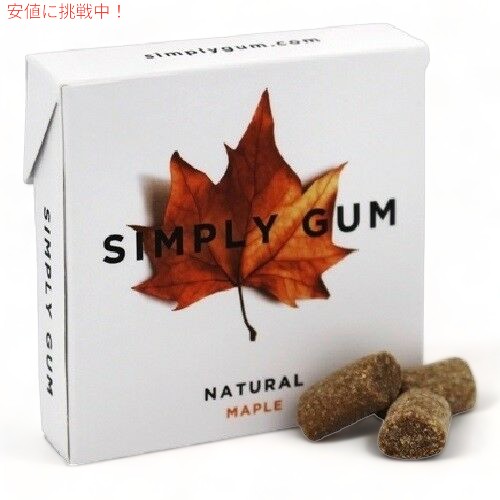 100%天然素材 人気ショップが最安値挑戦 Simply Gum All Natural シンプリーガム 迅速な対応で商品をお届け致します ナチュラル Maple メープル 15個入り×6パック