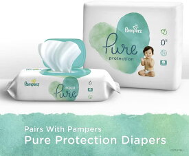 【最大2,000円クーポン5月27日1:59まで】Pampers Aqua Pure Baby Diaper Wipes, 6 Packs, 336 Count / パンパース おしり拭き アクアピュア 無香料 56枚入り x 6パック