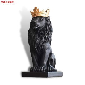 H&W ライオン王像 北欧風 置物 オブジェ [黒] Lion King Statue Nordic Style Home and Study Decoration Collectible Figurines, Black