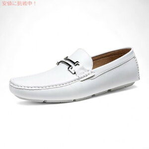y󂠂E_[WzJousen Milan Men's Loafers Boat Shoes Size 11 White WEZ ~m Y jp [t@[ {[gV[Y TCY 29cm zCg