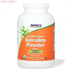y󂠂EzNOW Foods Spirulina Powder Pure 1lb iEt[Y XsipE_[ 454gy2026N1܂Łz