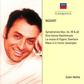 【輸入盤CD】Mozart/Zubin Mehta / Mozart: Symphonies 34 39 40/Eine Kleine 【K2016/8/19発売】