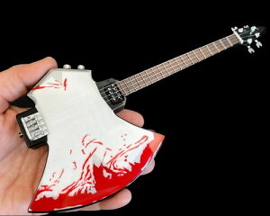 yVizGENE SIMMONS KISS SIGNATURE BLOOD AXE Mini Bass GuitaryF2023/6/24z