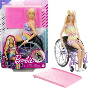 yVizBARBIE / Barbie Fashionista Doll with Wheelchair & Ramp, Blond Hair, Rainbow Dress (PAPD)yF2024/05/30zytBMAȂǁz(o[r[t@bVjX^/Ԉ֎qh[)