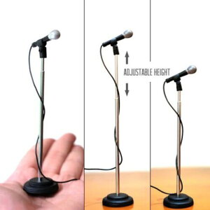 yVizAXE HEAVEN MIMIC01 MINIATURE MICROPHONE & STAND - Adjustable Height Miniature Replica MI-MIC-01yF2025/8/1z(}CNX^h@vJ)