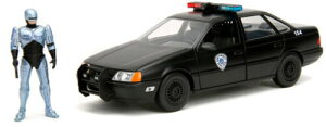 yViz1:24 86 FORD TAURUS CHROME W/ ROBOCOP FIGURE (FIG)yF2025/7/31z