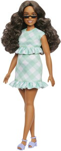 �y�V�i�zBARBIE FASHIONISTA DALL in Green Gingham Dress And Sunglasses, Wavy Dark Brown Hair�yF2025/7/30�����z(�o�[�r�[)