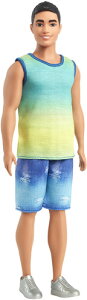 �y�V�i�zBARBIE KEN FASHIONISTA with Black Hair, Wearing Blue and Green Ombre Tank with Jean Shorts and Silver Sneakers�yF2025/6/30�����z(�o�[�r�[ �P��)